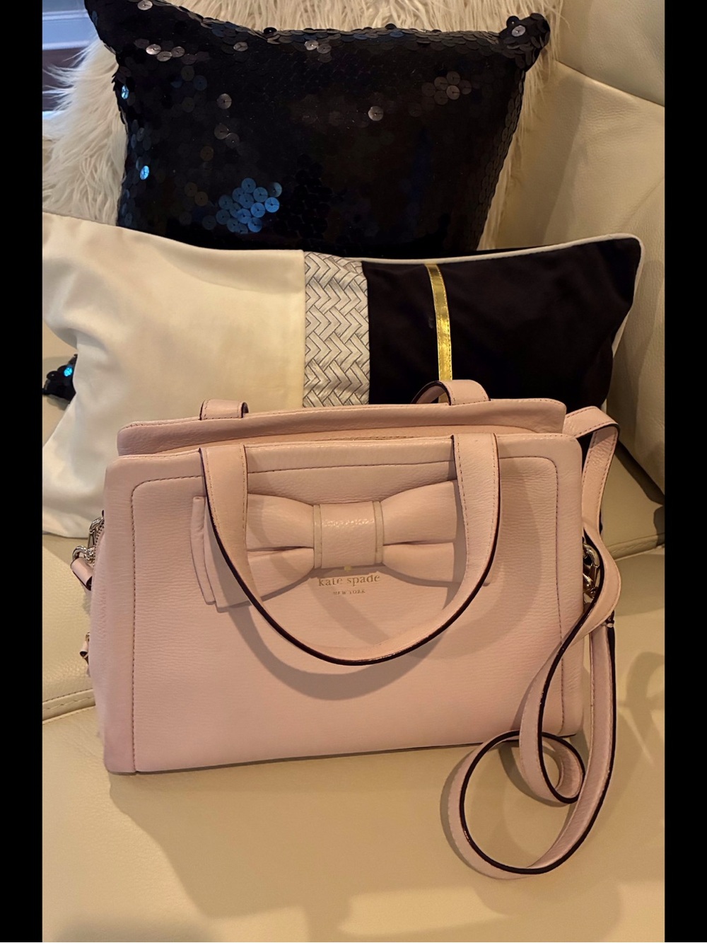 Kate Spade Elena Satchel/Shoulder Bag in Posey Pink